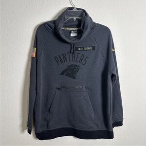 Carolina Panthers NFL Nike Salute To Service High Neck Cowl Neck Sweatshirt Sz S